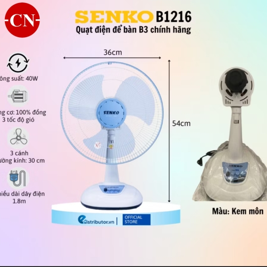 Quạt bàn senko mã B1216